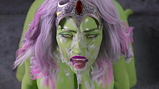 Инопланетная королева трахает большой черный хуй - порно видео